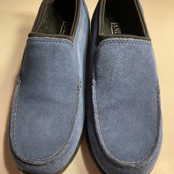 Women’s Lands End size 7B slip on loafers/clogs New Blue - Picture 3 of 8